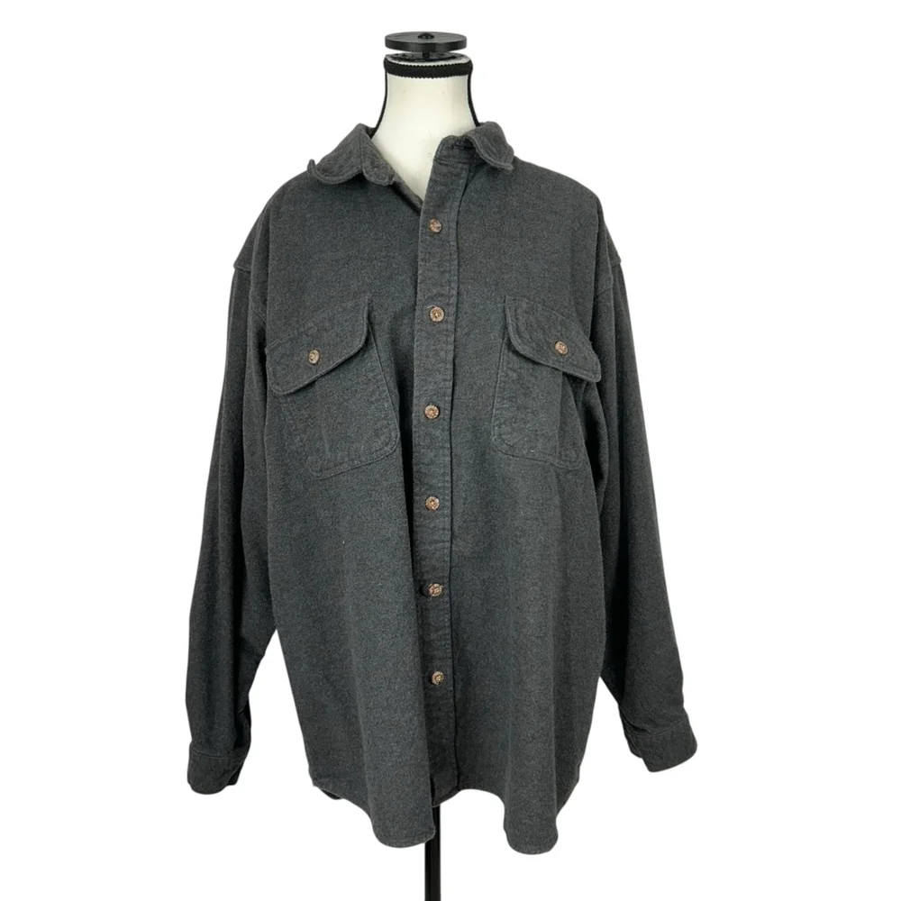 Field and Stream Button Up Shirt Men XL Gray Long Sleeve - Picture 2 of 12